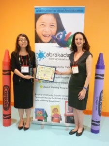 Alice Wang (left), Master Licensor for China with Rosemarie Hartnett, President & Co-Founder of Abrakadoodle.