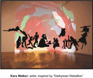 Kara Walker is an African American artist featured in Abrakadoodle's art education program.