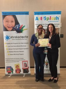 Ceneetra Anderson accepts her Splat Award from Rosemarie Hartnett.