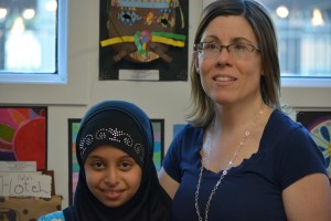 Student and teacher share a special moment