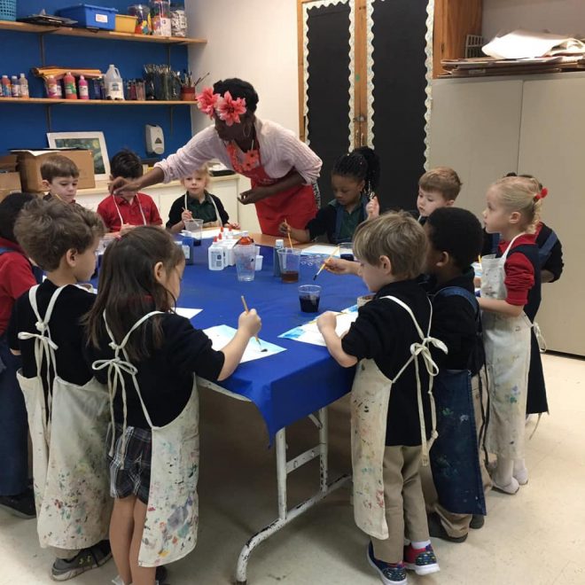 ABK West Greater Houston teacher with kids